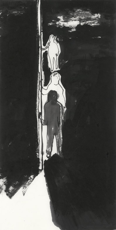 Holding the handrail-1