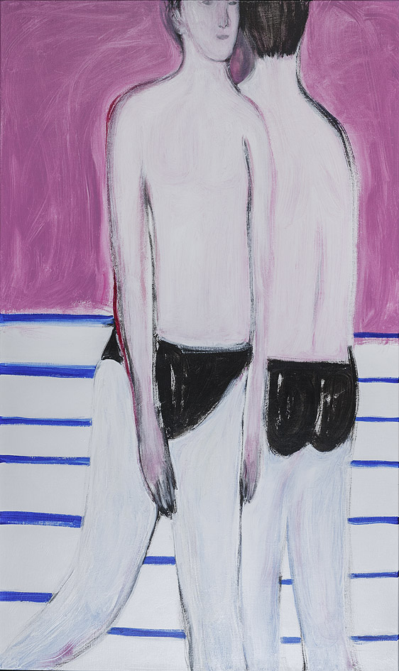 Swimming day 2013 Oil on canvas 142x91cm 